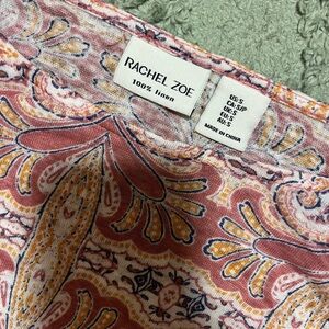 Rachel Zoe Multicolor Paisley Linen Blouse